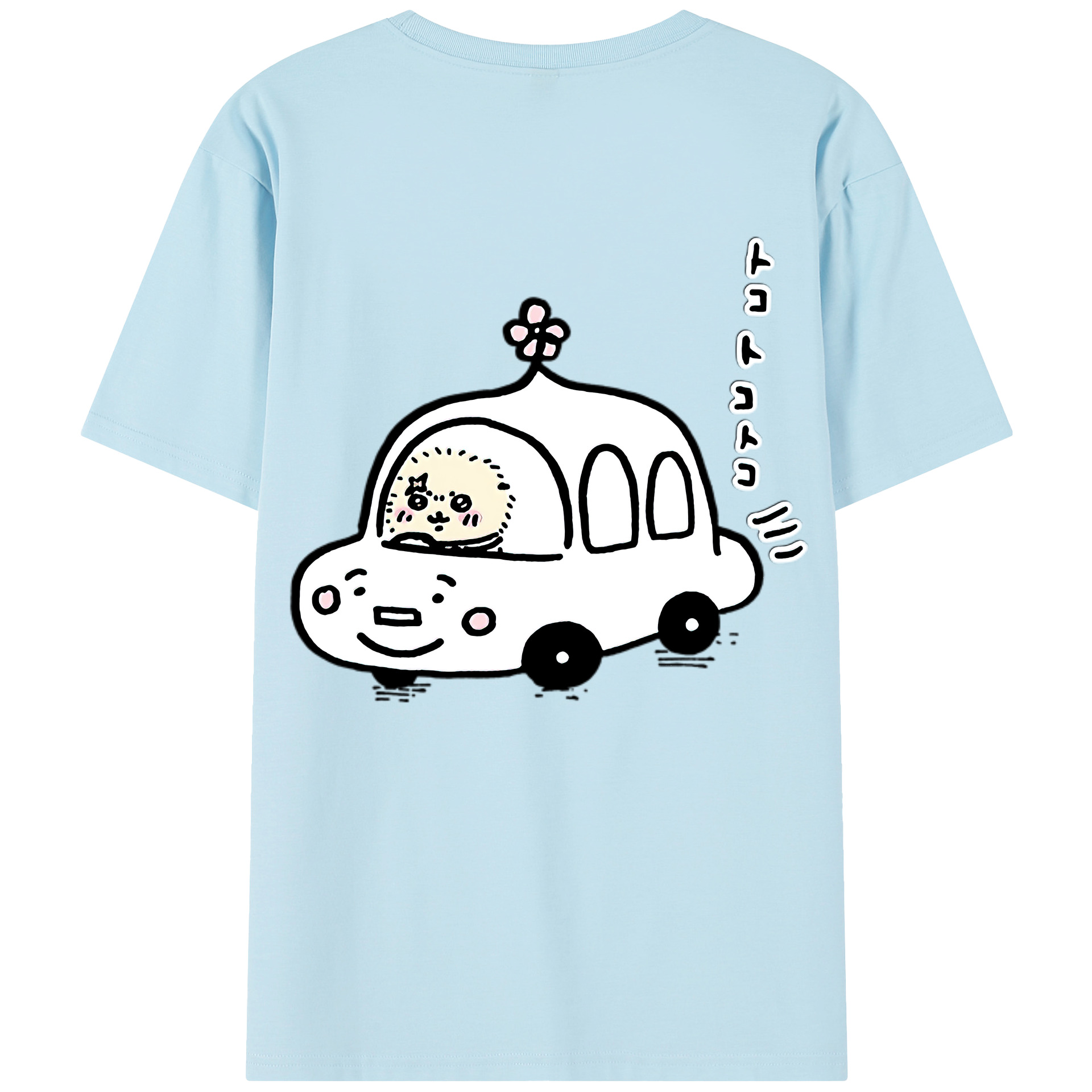 （画像用） ちいかわ ラッコ Chii-kawa Sea otter 綿100％半袖Tシャツ（背面プリント）